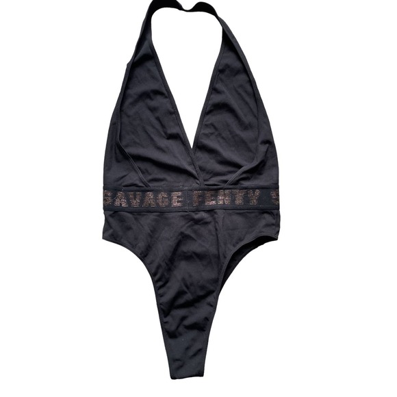 Savage X Fenty logo plunge bodysuit size S - Picture 2 of 4